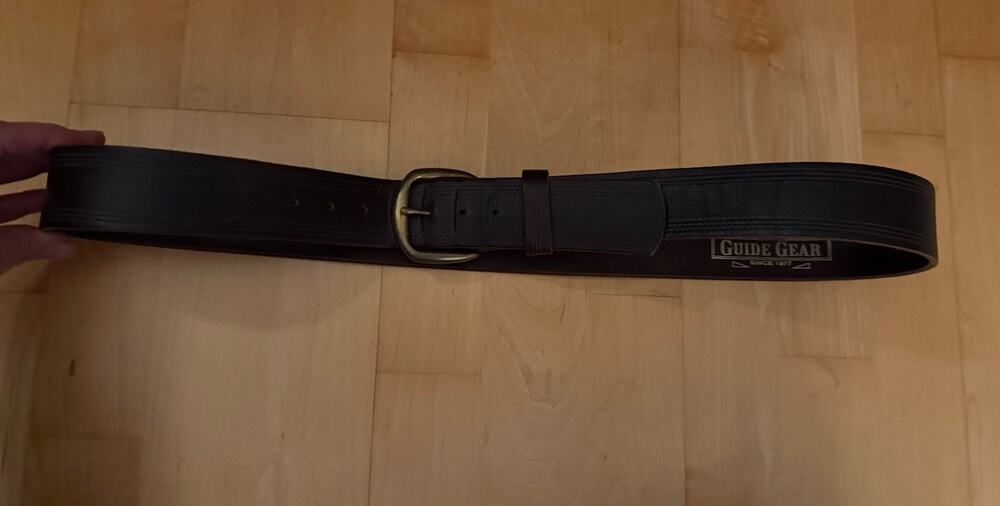 VTG Guide Gear Brown Leather Belt Western Outdoors Made In America 40